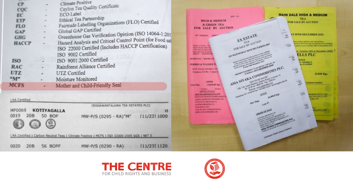 &ldquo;MCFS&rdquo;: The Mother and Child-Friendly Seal Now Identifiable at Colombo Tea Auction